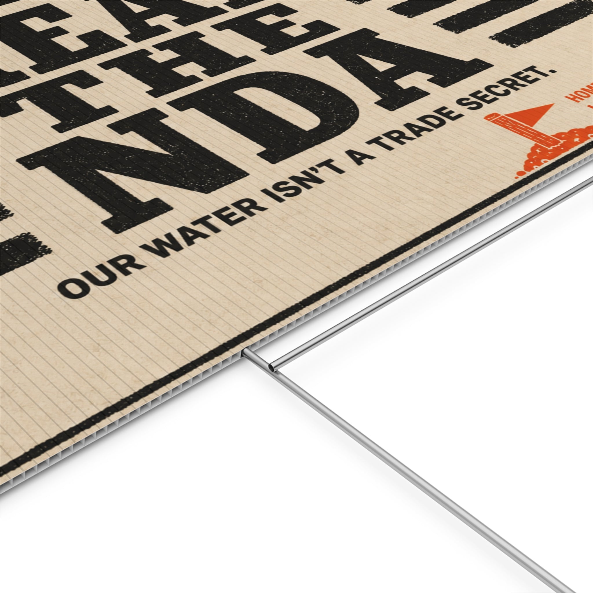 Yard Sign — "Read the NDA" Public Record Water Rights Protest Sign